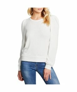 Flash Sale 🔔 Chaser 👩 Womens Knit Puff Sleeve Thermal Top ✔️