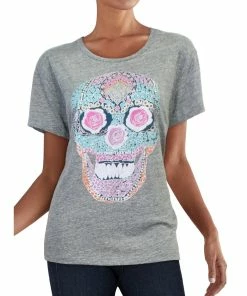 Promo 🥰 Chaser 👩 Womens Heathered Crewneck Graphic T-Shirt ❤️