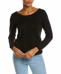 Promo 🔔 Chaser French Terry Cross Back Linen-Blend Pullover for 👩 women ⭐