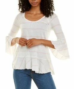 Outlet 🔔 Chaser Gauzy Shirred Peplum Top for 👩 women ⭐