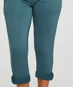 Best Pirce 🔔 Chaser French Terry Cropped Rolled Hem Jogger In Riviera for 👩 women 👏