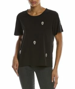 Top 10 ⌛ Chaser Beaded Skulls T-Shirt for 👩 women 🔔