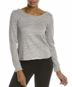 Best Pirce 🔔 Chaser French Terry Cross Back Linen-Blend Pullover for 👩 women ⭐