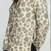 Best deal 🎉 Chaser Rpet Cozy Knit Hoodie With Side Slits in Jungle Leopard for 👩 women 💯