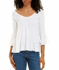 Outlet 😉 Chaser Gauzy Shirred Peplum Top for 👩 women 💯