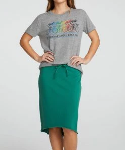 Best reviews of 💯 Chaser Raw Edge Midi 👗 Skirt in Green for 👩 women 👏