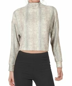 Best reviews of ⭐ Chaser 👩 Womens Animal Print Funnel Neck Pullover Top 🤩