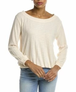 Best Sale 🔔 Chaser Rib Shirring Pullover for 👩 women ⌛