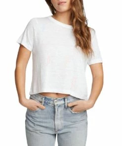 Wholesale 🔔 Chaser Neon Bolt Stitches Tee in White for 👩 women 😉