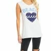 Wholesale 🤩 Chaser Brand Beach Muscle Tank in White for 👩 women 🎉