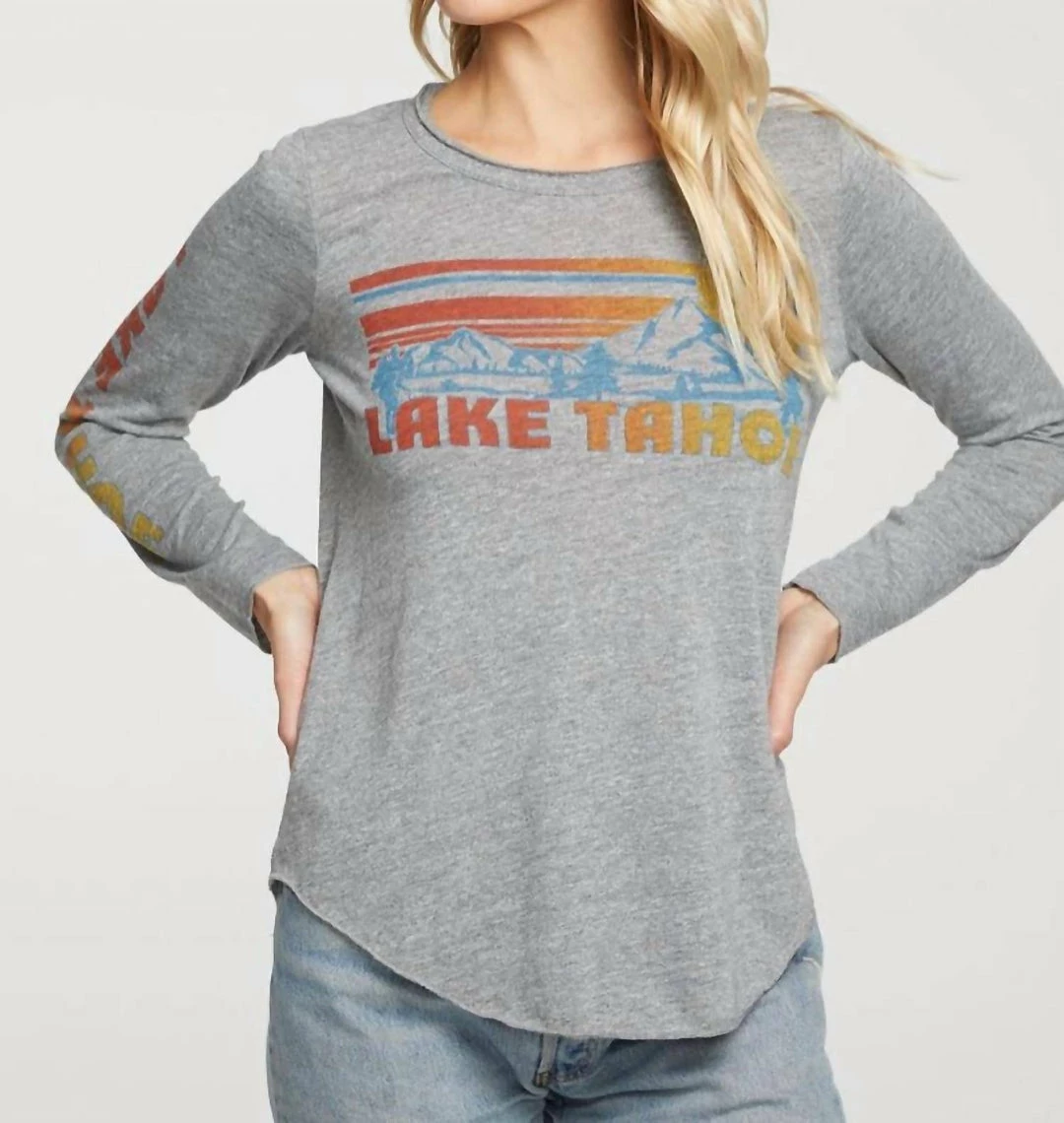 Best deal β Chaser Triblend Jersey Long Sleeve Crewneck in Streaky Grey Lake Tahoe for π© women π