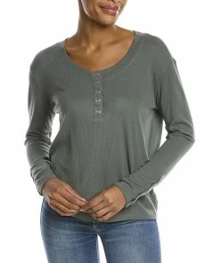 New 😉 Chaser Heritage Waffle Henley for 👩 women 🎉