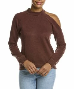 Cheapest 🌟 Chaser French Terry Vented Shoulder Linen-Blend Pullover for 👩 women 🎉