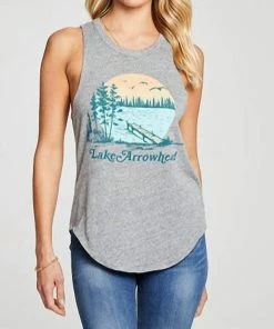 Hot Sale ๐ Chaser Lake Arrowhead Tank in Streaky Grey for ๐ฉ women ๐