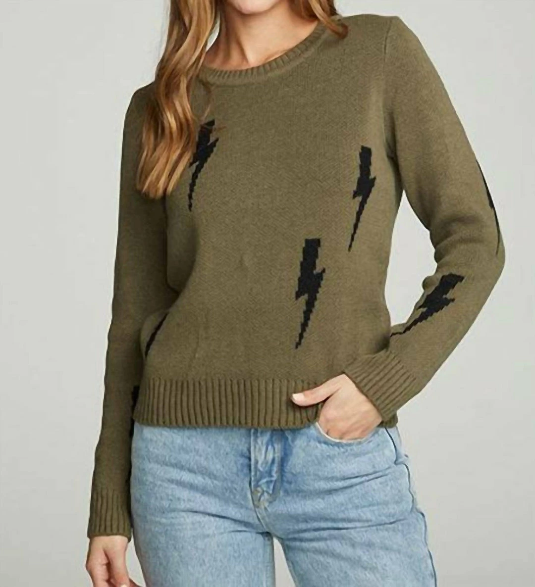 Coupon ๐ฏ Chaser Brand Bolts Sweater in Olive for ๐ฉ women ๐