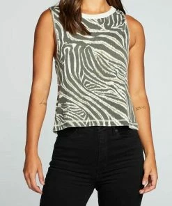 Hot Sale โ๏ธ Chaser Rib Muscle Tank In Zebra Print for ๐ฉ women โญ