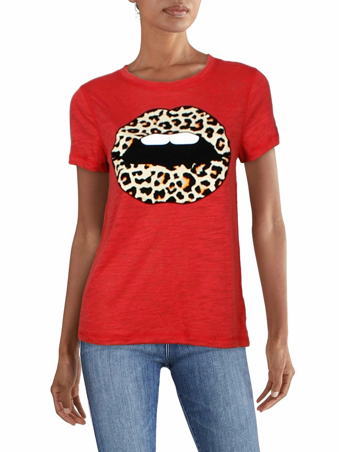 Outlet โ Chaser ๐ฉ Womens Marled Embellished Graphic T-Shirt โ