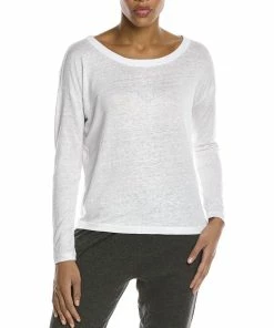 Brand new ❤️ Chaser Jersey Drop-Shoulder Boxy Linen-Blend T-Shirt for 👩 women 🥰