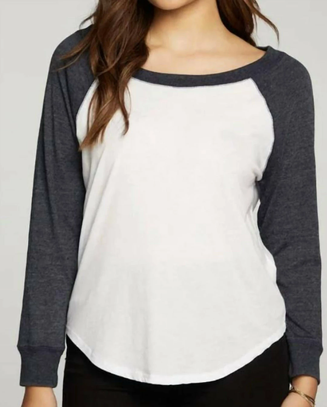 Best deal β¨ Chaser Triblend Jersey Long Sleeve βΎ Baseball Tee White & Avalon in White And Avalon for π© women π