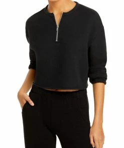 Promo โค๏ธ Chaser ๐ฉ Womens Half-Zip Cropped Sweatshirt ๐