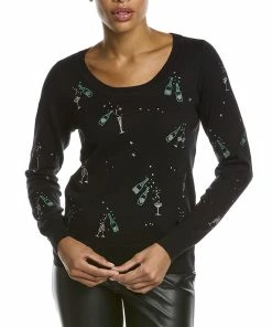 Brand new 😍 Chaser Champagne Party Cashmere-Blend Pullover for 👩 women 🔔