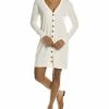 Coupon 😀 Chaser Love Rib Button-Down Cardigan Mini 👗 Dress for 👩 women 💯