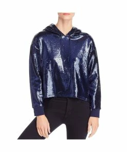 Flash Sale ✔️ Chaser 👩 Womens Sequined Hooded Sweatshirt 👏