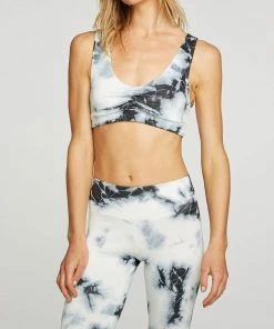 Top 10 🔥 Chaser Lounge Knit Shirred Bralette in Grey/Black Tie-Dye for 👩 women 🔔