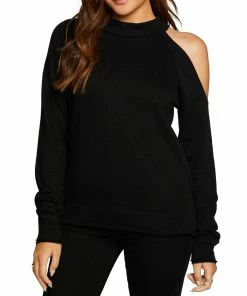 Brand new 👏 Chaser 👩 Womens Frayed Hem Knit Mock Turtleneck Sweater 🥰