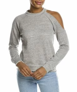 Promo 🛒 Chaser French Terry Vented Shoulder Linen-Blend Pullover for 👩 women 😀